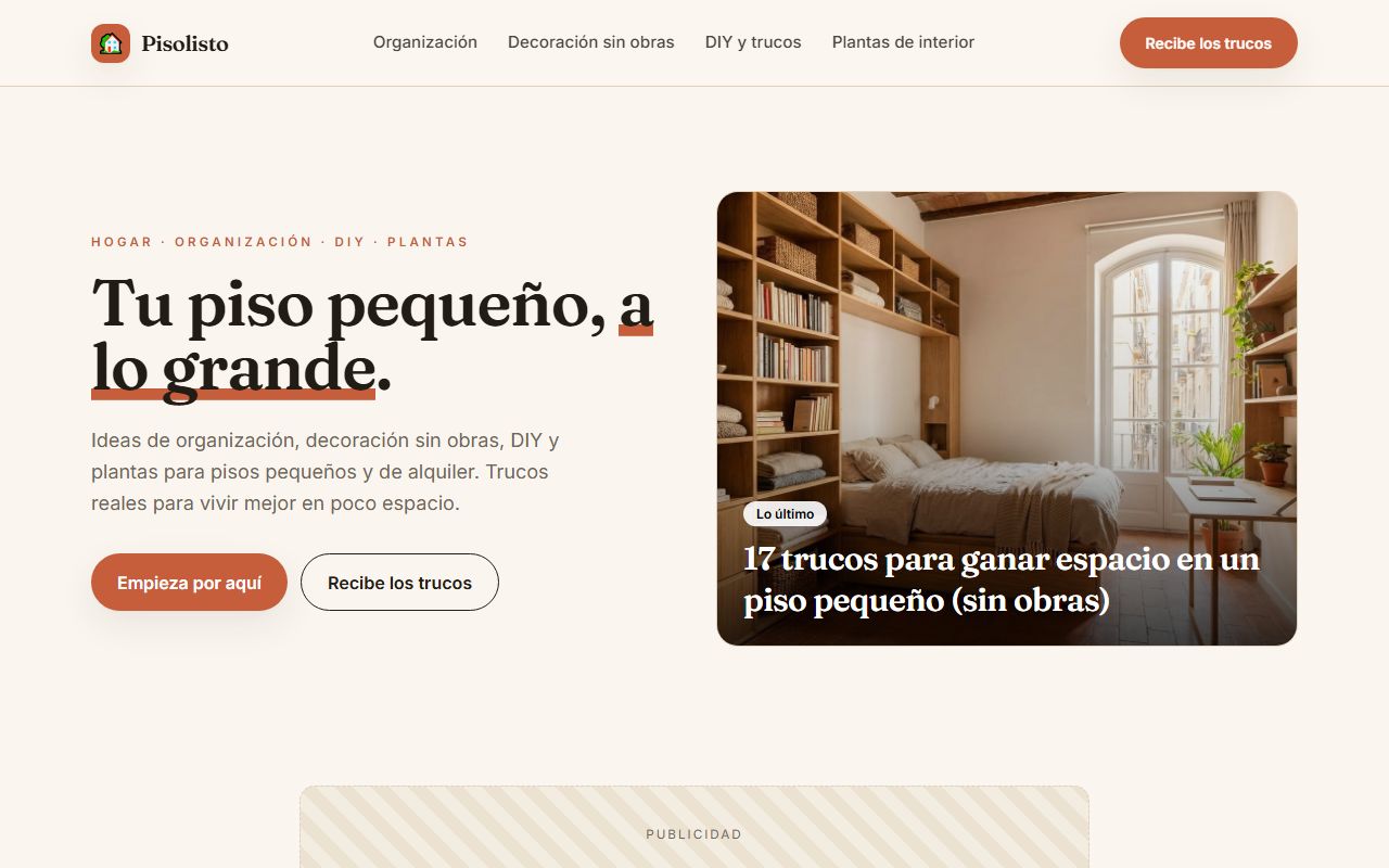 Portal Pisolisto con ideas y trucos para sacar partido a pisos pequeños